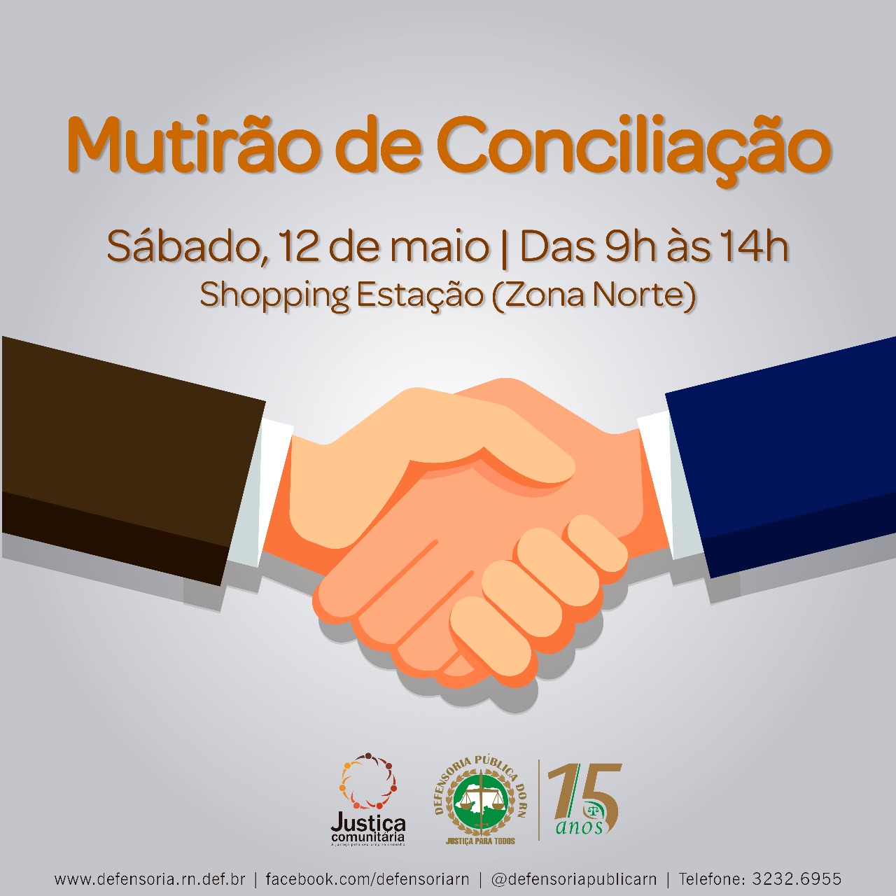 Defensoria Pública fará mutirão de conciliação nesse sábado (12)