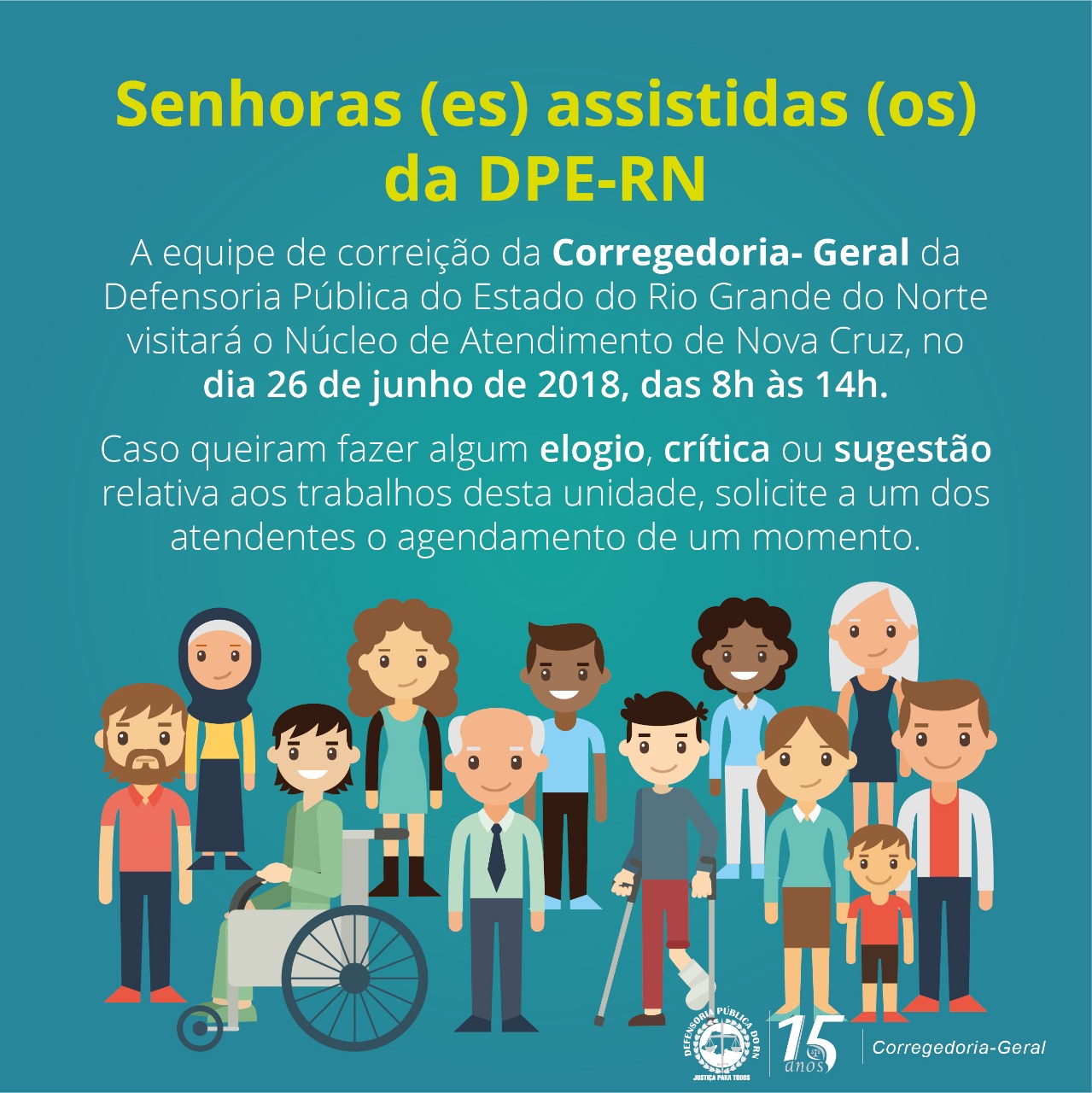 Corregedoria-Geral da DPE/RN inicia calendário de Correições Ordinárias de 2018 nesta terça (26) em Nova Cruz