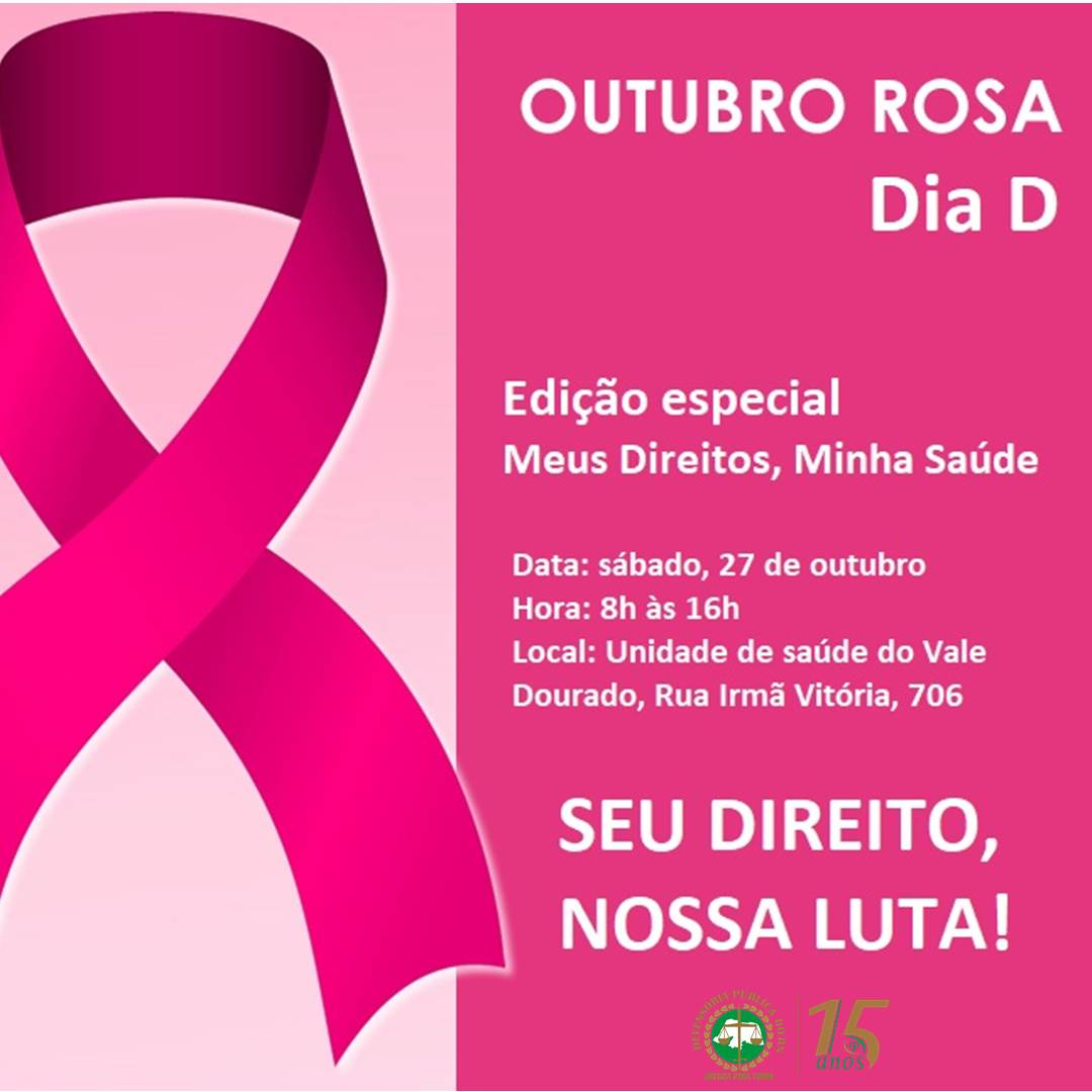 Outubro Rosa terá dia “D” de atendimentos neste sábado (27)