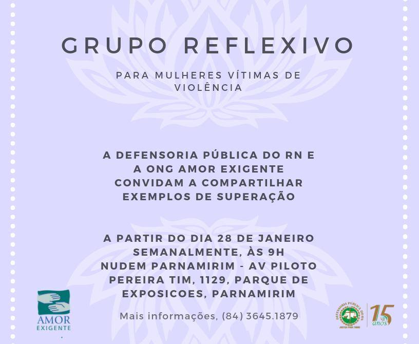 Mulheres vítimas de violência contam com apoio de grupo reflexivo