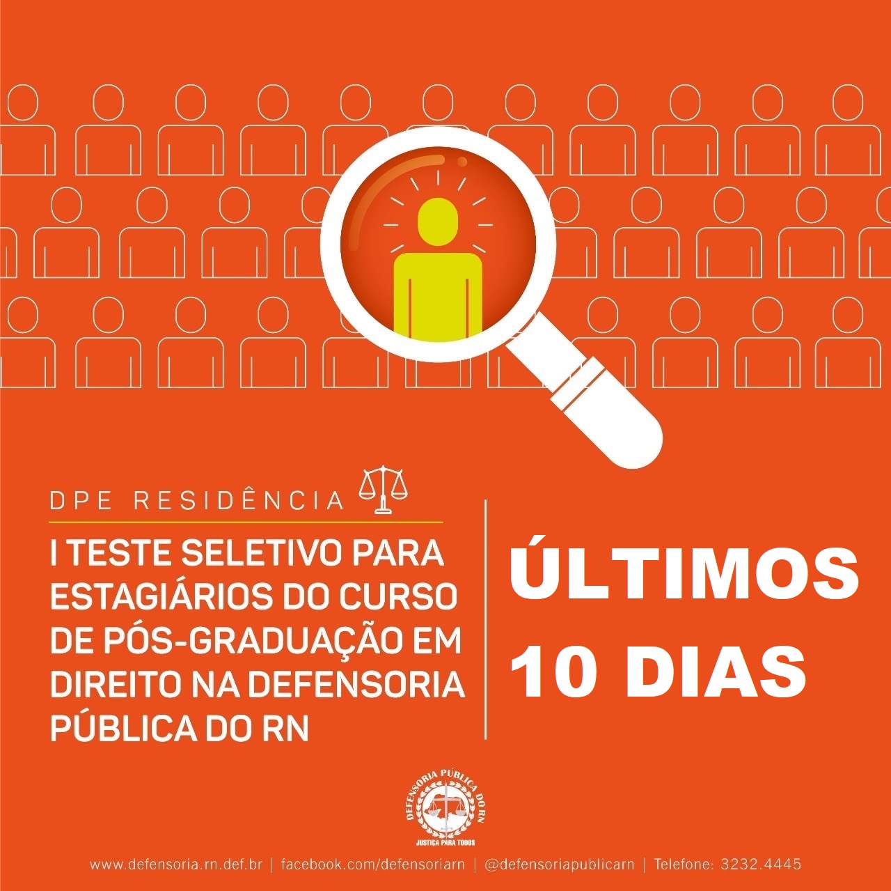 DPE Residência: restam 10 dias para fim do prazo de inscrições