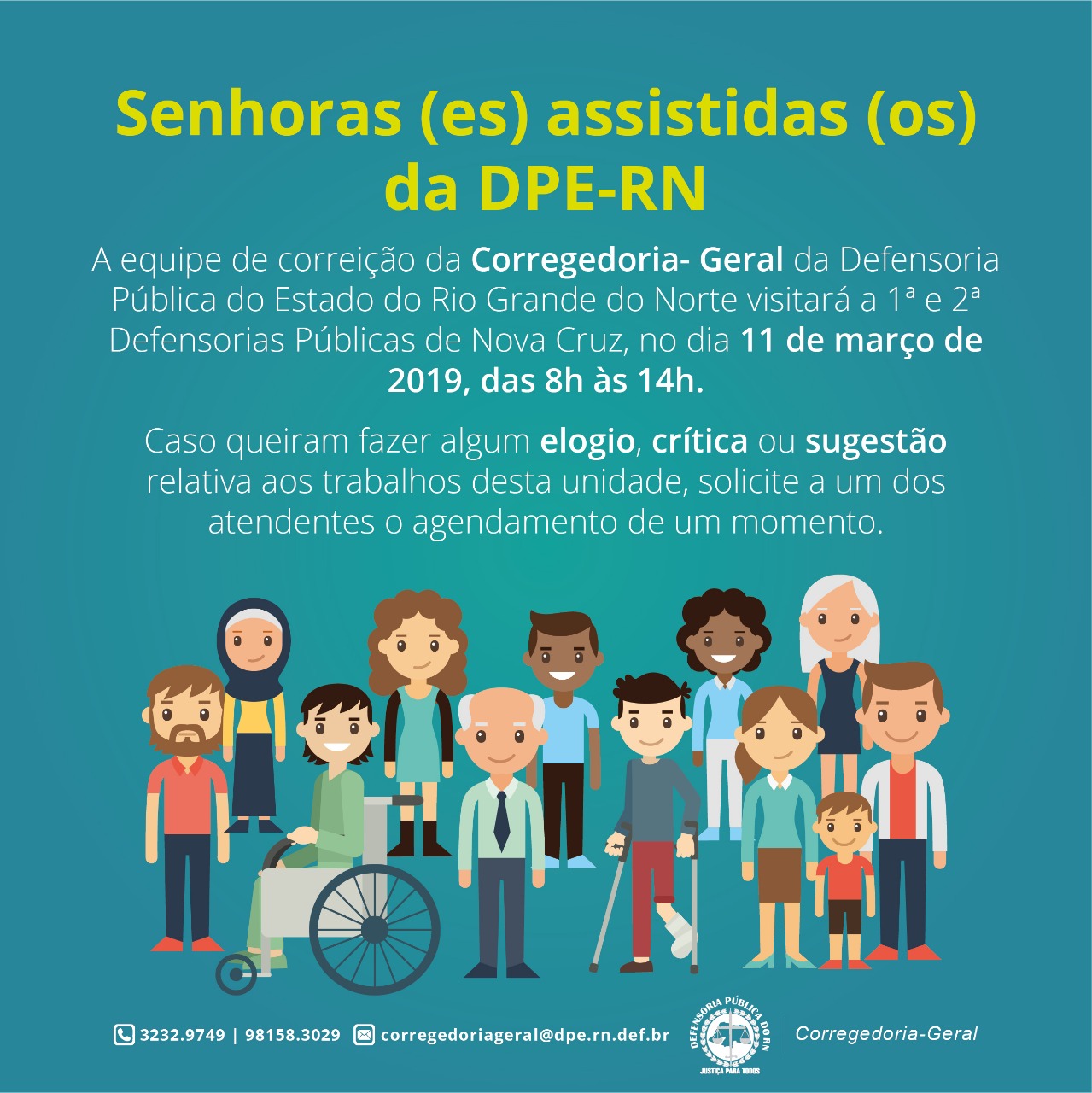 Corregedoria-Geral da DPE/RN inicia calendário de Correições Ordinárias de 2019 nesta segunda (11)