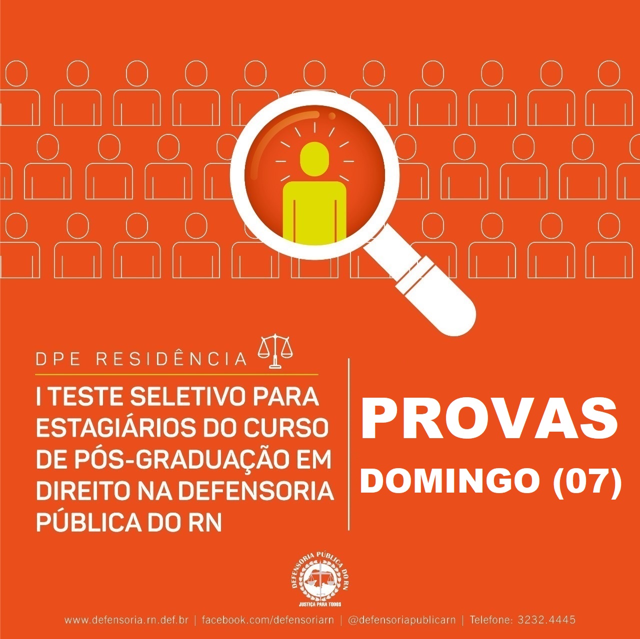 DPE Residência terá provas neste domingo (07); confira informações