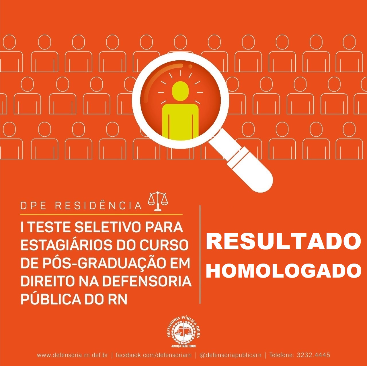 Defensoria Pública homologa resultado da DPE Residência