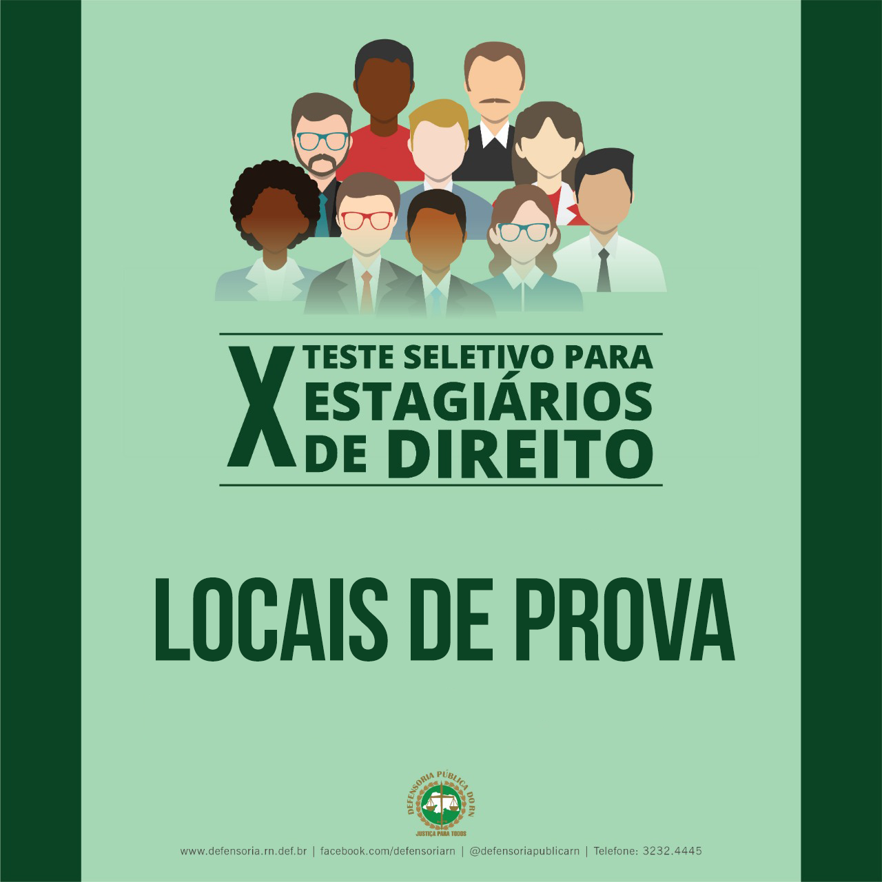 X Teste Seletivo: locais de prova