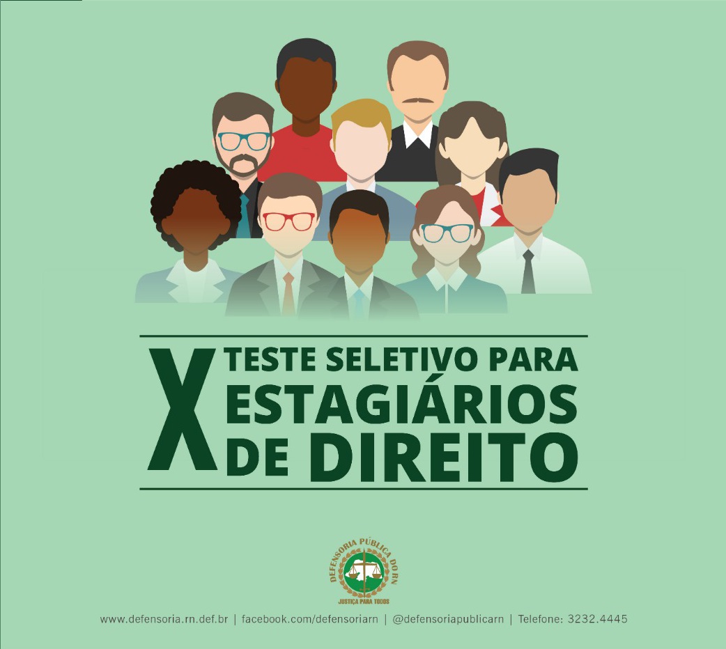 DPE/RN republica lista de aprovados e classificação do X Teste Seletivo para estagiários de Direito