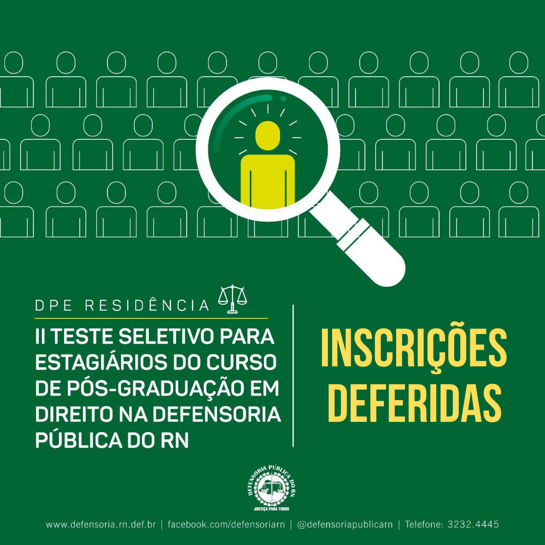 Resultado da análise de inscrições