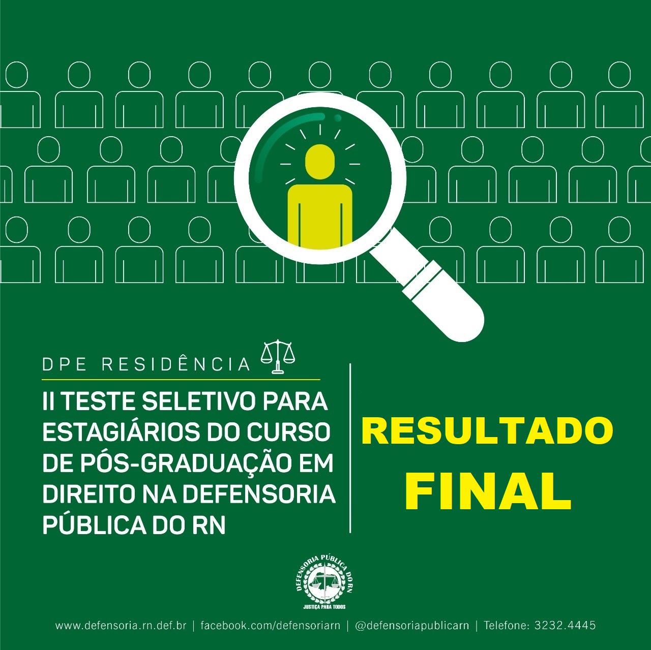 II DPE Residência tem resultado final divulgado