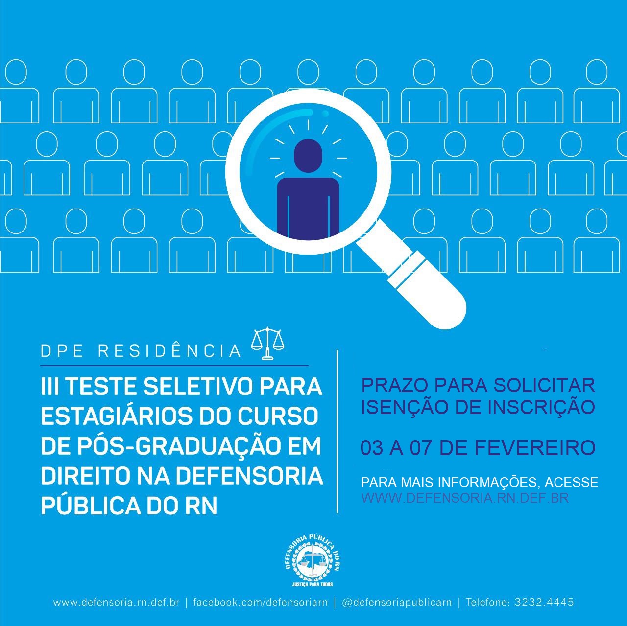 III DPE Residência: análise dos pedidos de isenção disponível