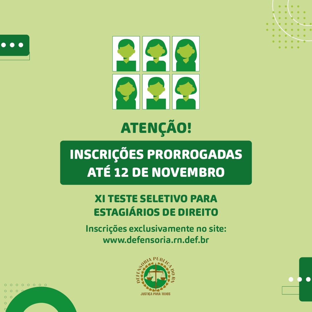 XI teste seletivo para estagiários divulga resultado dos pedidos de isenção e prorroga o período de inscrição para o certame