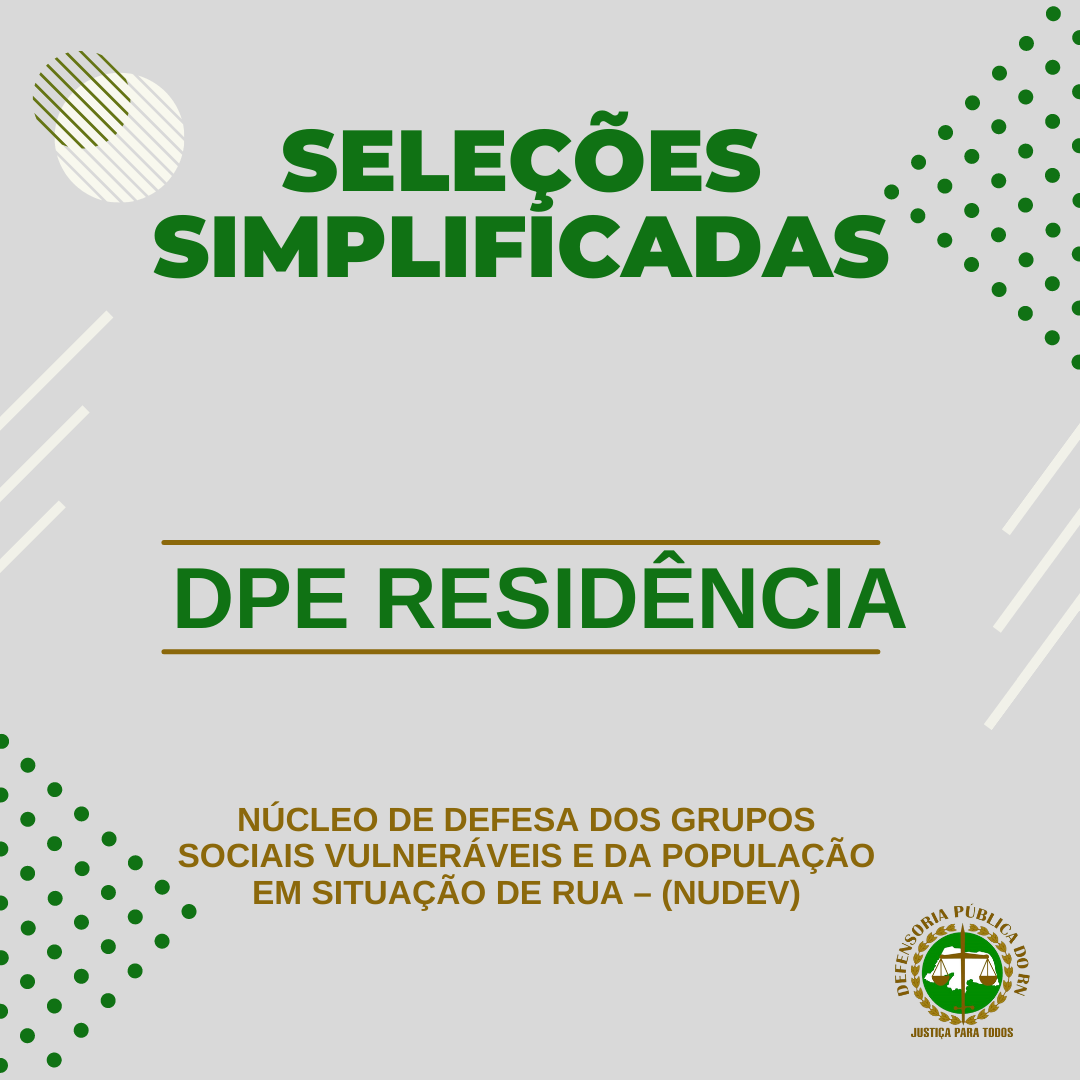 Seleção Simplificada para residentes do NUDEV divulga resultado preliminar das etapas 1 e 2 