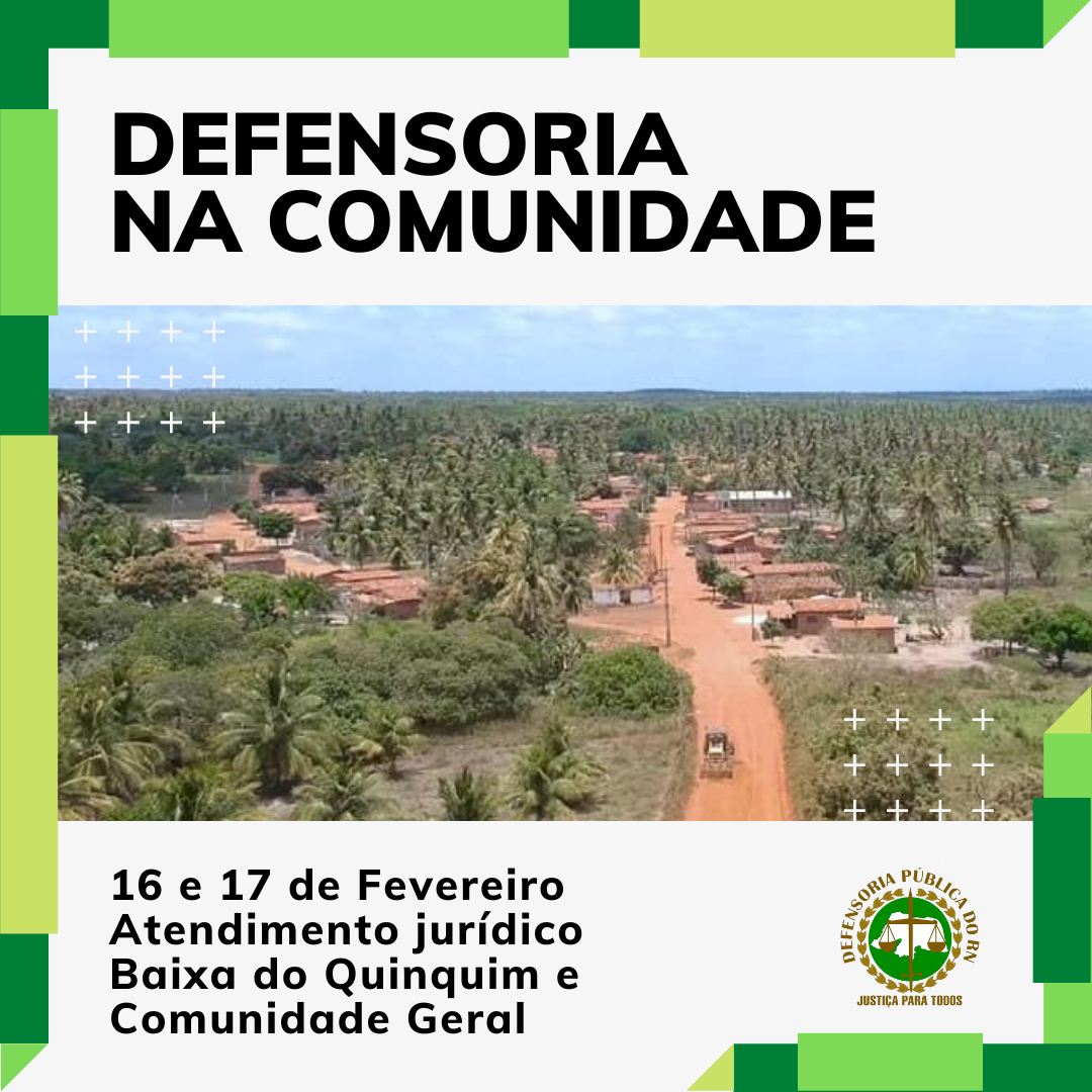 DPE/RN irá realizar atendimento nesta quarta e quinta (16 e 17) em comunidades quilombolas de Touros   