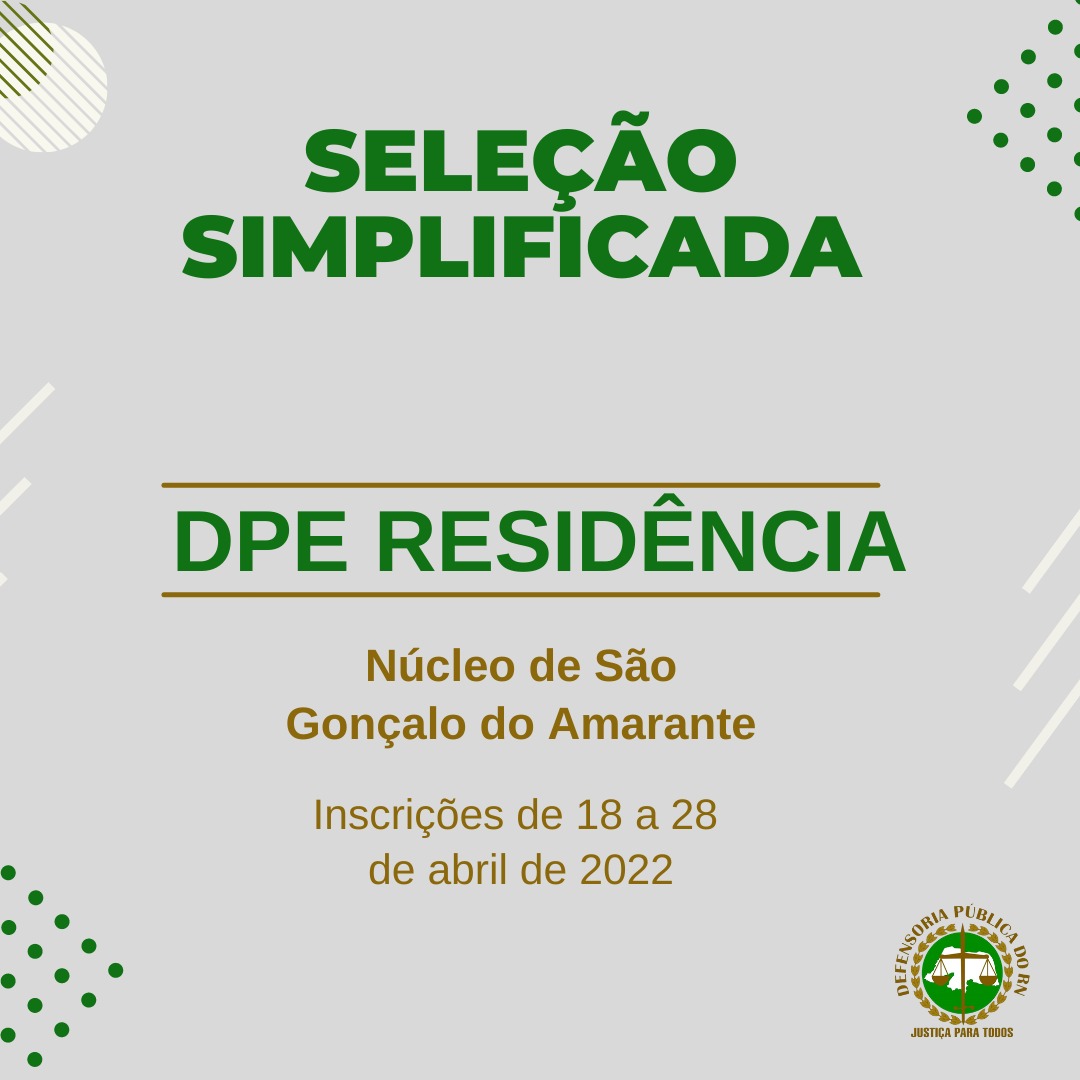 RESIDÊNCIA: Seleção para núcleo de São Gonçalo divulga resultado preliminar das fases I e II