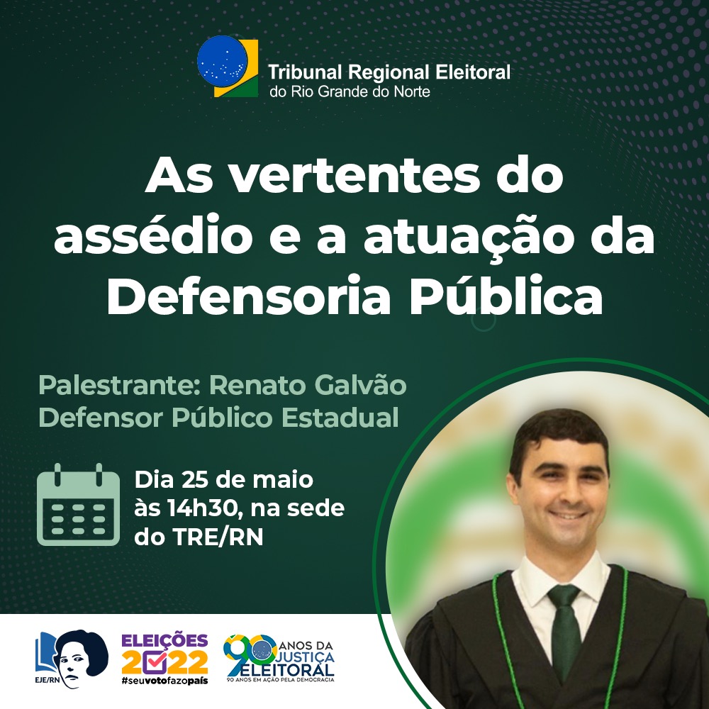 TRE-RN promove palestra sobre assédio e ações da Defensoria Pública