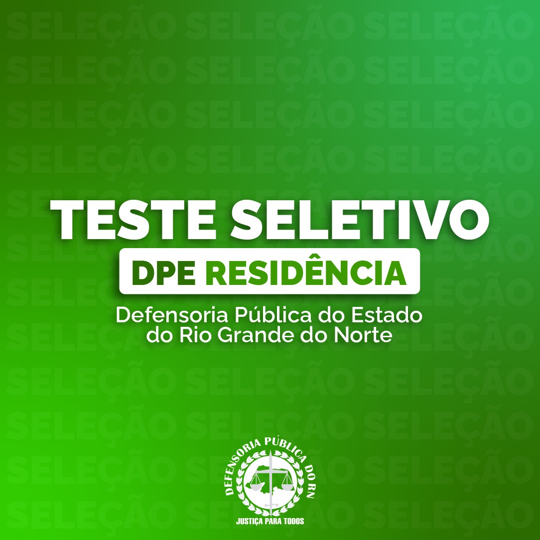 DPE/RN aplica neste domingo (04) provas do IV Teste Seletivo para Residência em Direito
